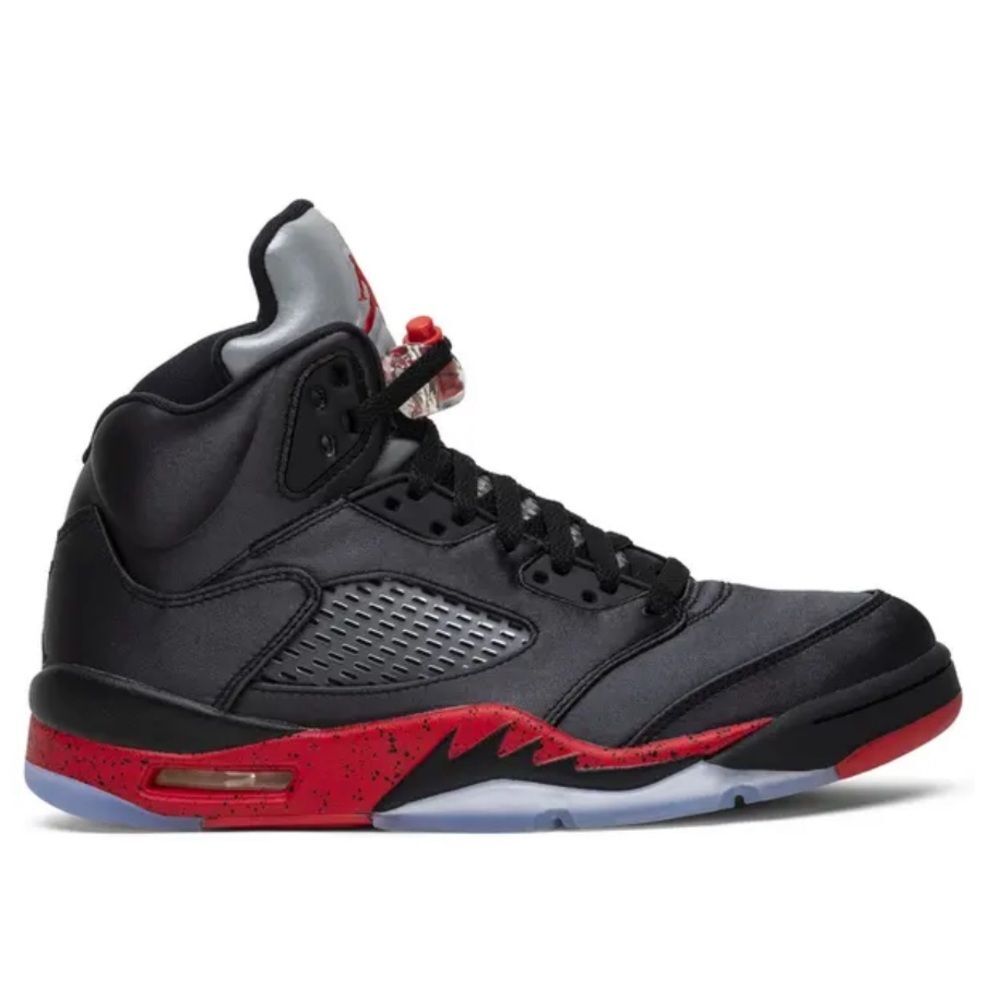 Nike Air Jordan Retro 5 Satin Bred Black Red 2018 Size 8.5